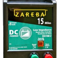 Zareba EDC15M-Z 15 Mile Low Impedance DC Powered Electric Fence Charger