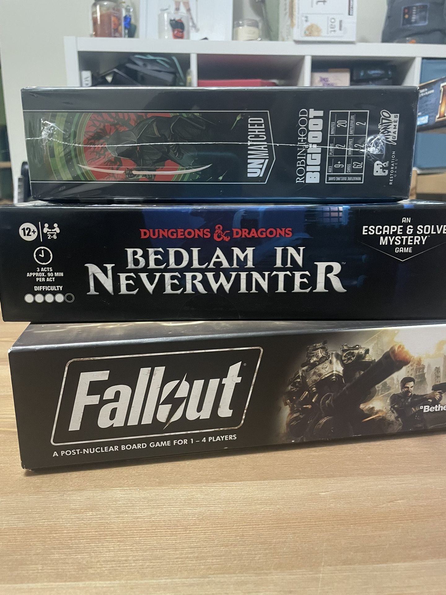 Lot Of 3 Board Games Fallout Neverwinter New Used