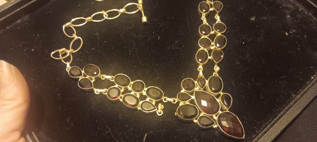 Garnet_ Ruby And Silver Statment Piece!