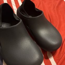 Croc slippers and a size 8