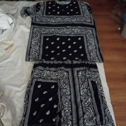 Extra large bandana short set