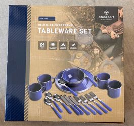 Tableware Set - NEW! Stansport 24 piece enamel - still in sealed box