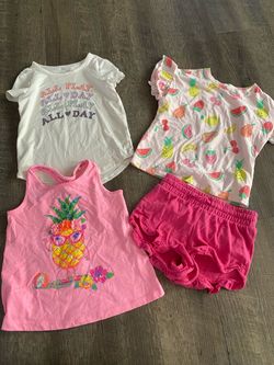 Lot of 4 girls shirts and shorts size 4 by jumping beans #16