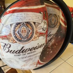 Budweiser Wall Sign. Lights Up And Spins 