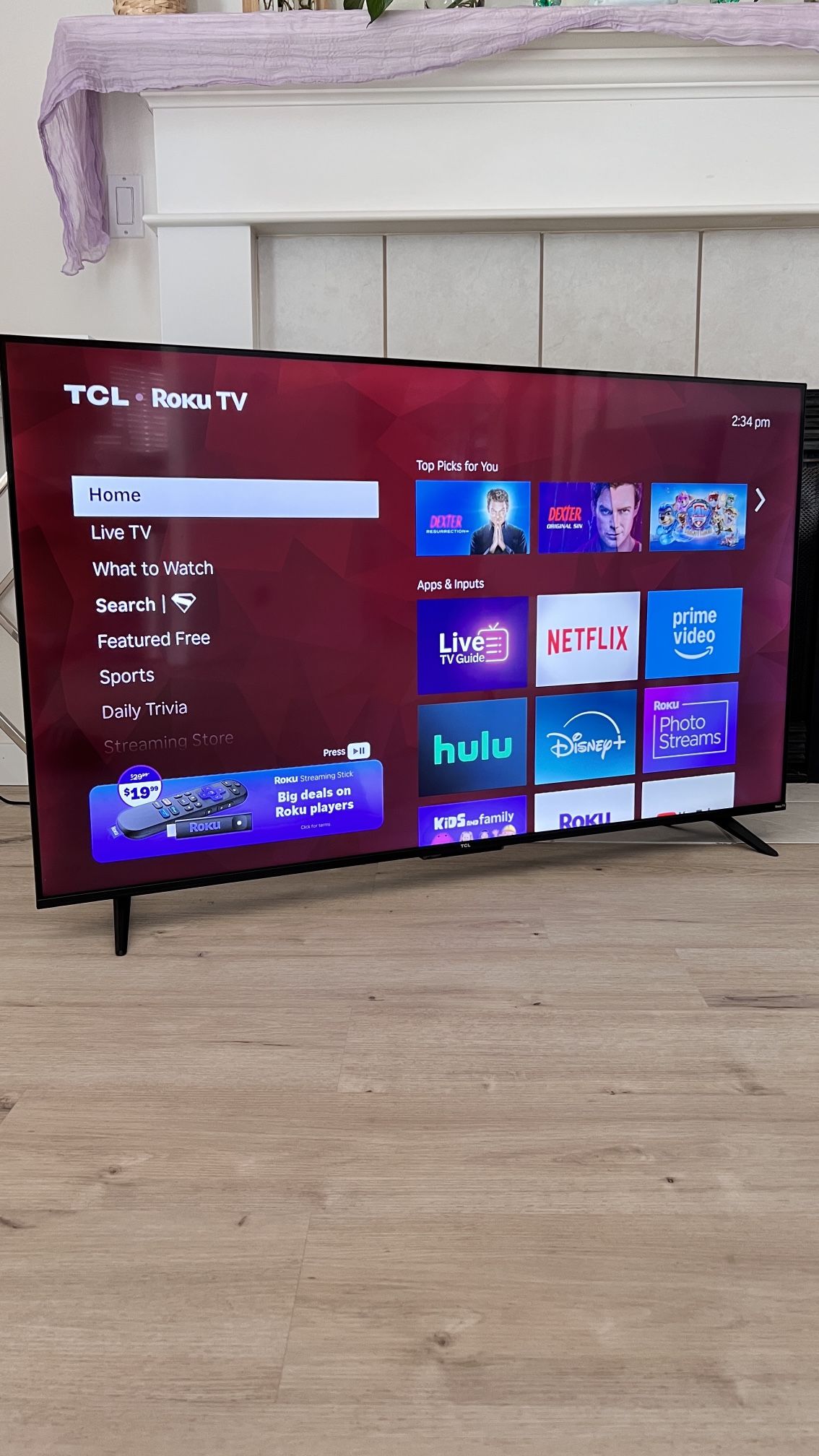๐บ TCL 55โ 4K Roku Smart TV โ Model 55S455 (Wi-Fi | HDR | HDMI | USB)