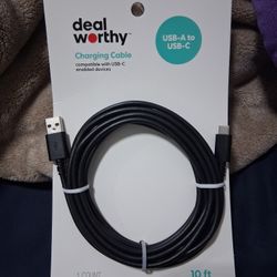 Charging Cable Usb-A To USB -C Length 10ft