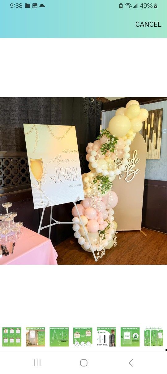 6 Pack White Easels $40