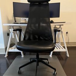IKEA ergonomic office leather chair, black