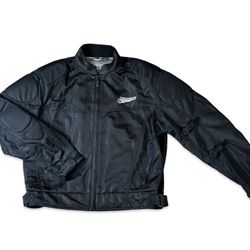 First Gear Mesh Tex II mens padded riding jacket 2XL black extra large biker XXL