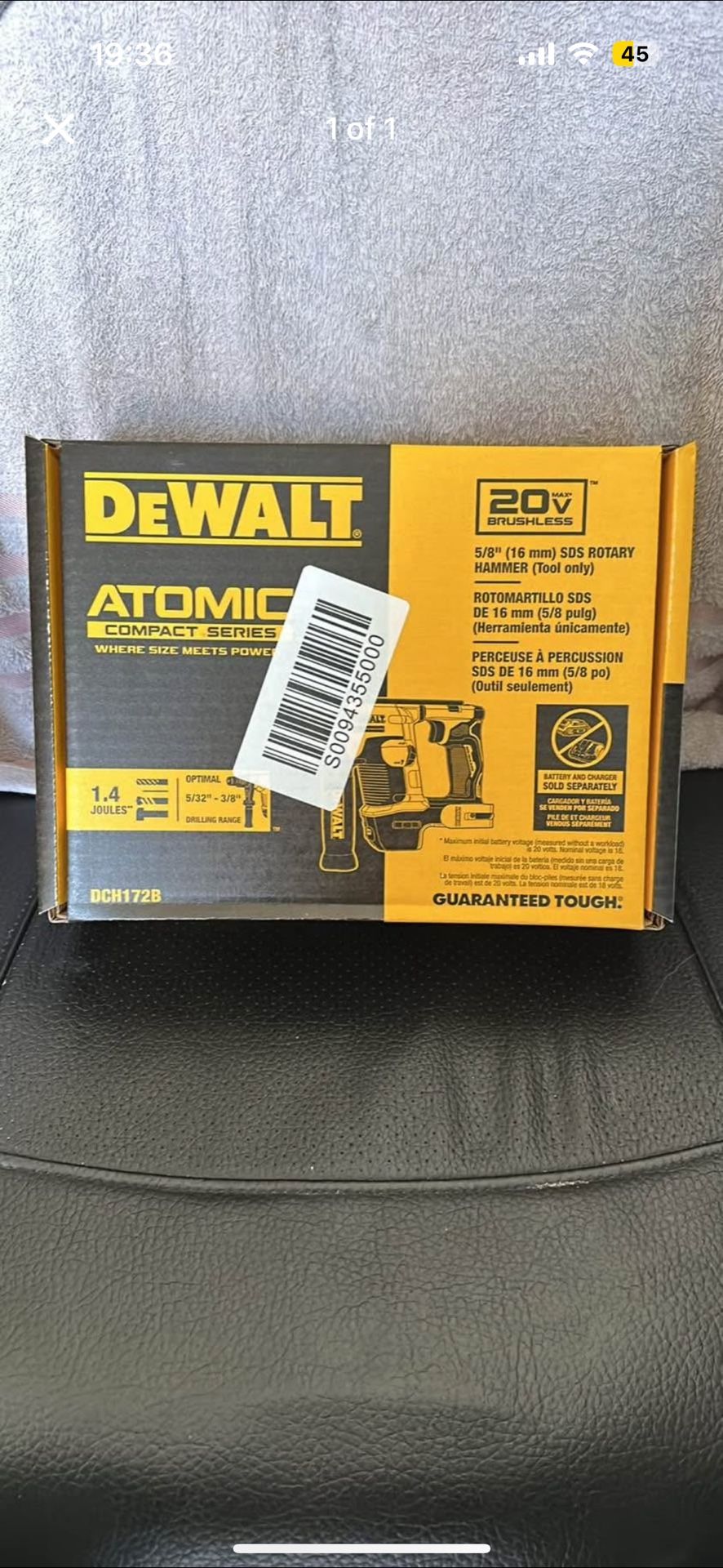 5/8” (16mm) SDS Rotary Hammer De Walt