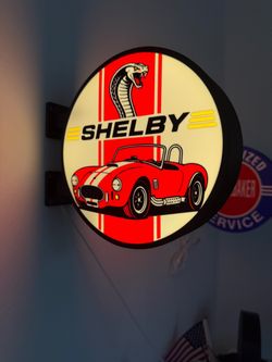 Vintage Shelby Cobra LED illuminated sign / Decorative wall sign