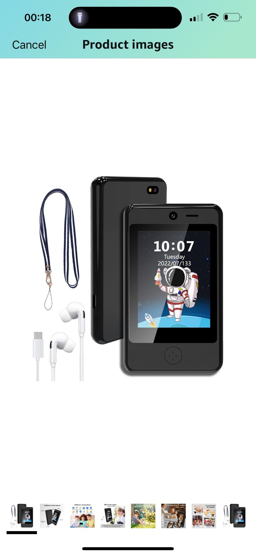 Brand New Kids Phone Toy for Boys Girls, 3.8 "Touch Screen Toddler Smartphone with Fun Cameras 16 Games MP3 Music Player Audio Recorder Pedometer Torc