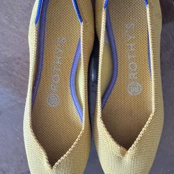 Rothy’s Women's Marigold Mustard Yellow Pointed Toe Flats W6.5(cash & pick up only)