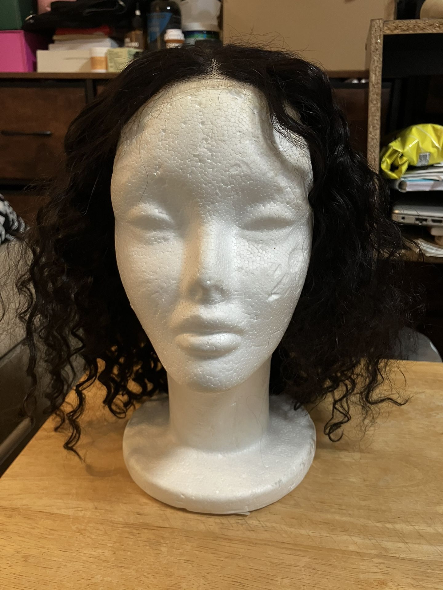 Human Hair Wavy Bob Wig