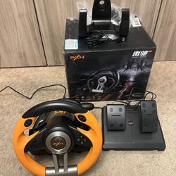 PXN V3II Gaming Steering Wheel Pedals PC Xbox ps3 PS4 (open Box Never Used Tested Works Perfect)