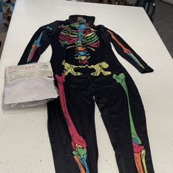 Morph Costumes Color Women’s Skeleton Bodysuit Halloween Costume Size M Medium