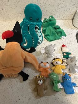 Mixed Lot of Animal Hand and Finger Puppets