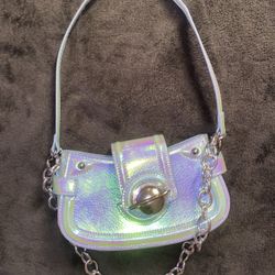 Shiny shimmer Purse With silver details 