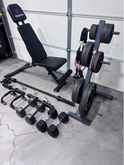 Weight lifting gym.