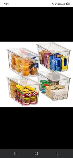 4 plastic boxes