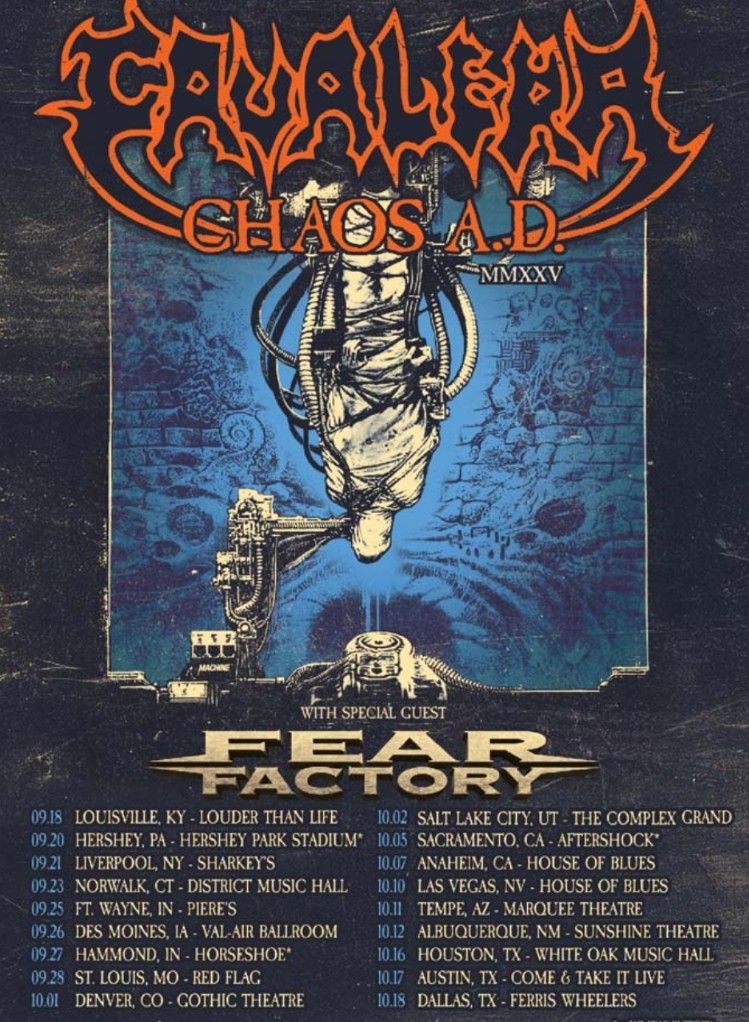 2 Tickets Cavalera Chaos AD And Fear Factory
