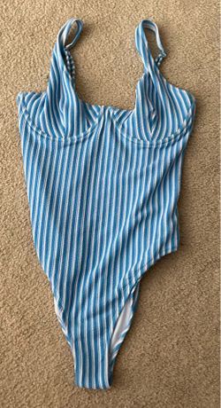 Blue & white swimsuit, size xl