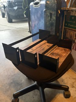 Set of 3 Wood & Metal Wall Shelves – Never Used
