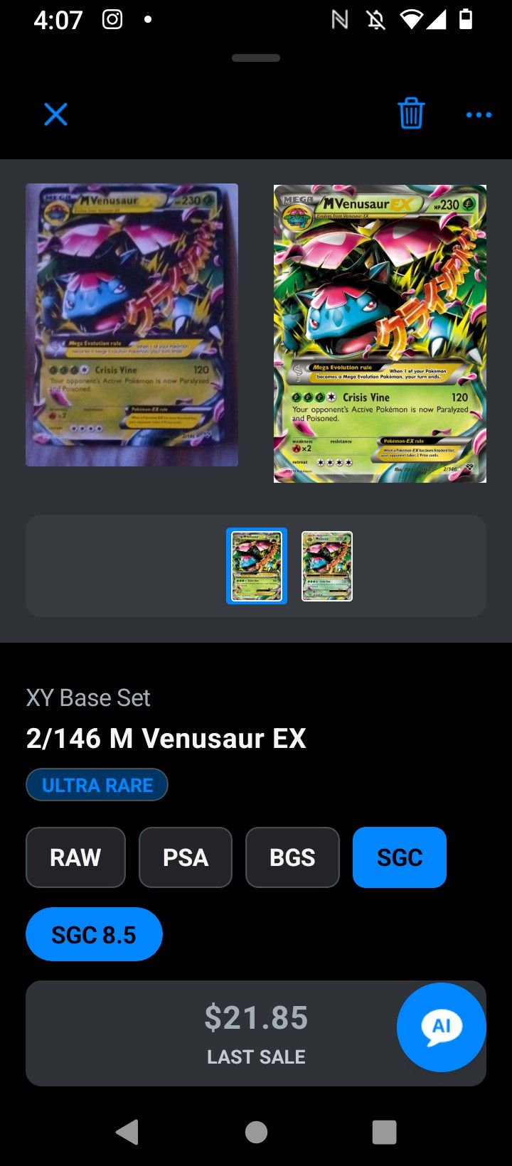 Mega Venasaur Ex