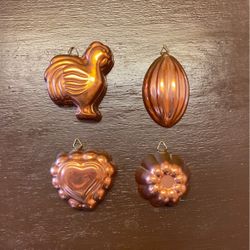 4 Vintage Copper Molds