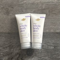 Dove Coconut & Vanilla Whole Body Deo Invisible Cream $7 Each 