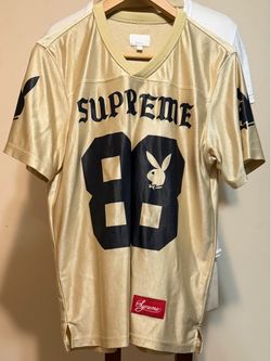 Supreme football jersey shirt gold size small