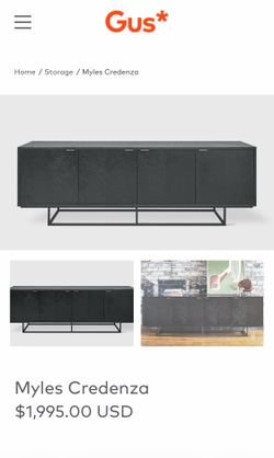 Black modern wood buffet / sofa table
