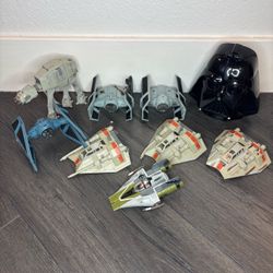 Galoob Star Wars Action Fleet Micro Machines Lot Rogue A Wing Snowspeeder Tie