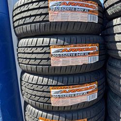 205 55 16 Vendo Un Seth De Llantas De La Marca ARROYO Con 50 Mil Millas De Garantía Las 4