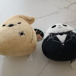 Oogie boogie and Jack skeleton squishmallows small