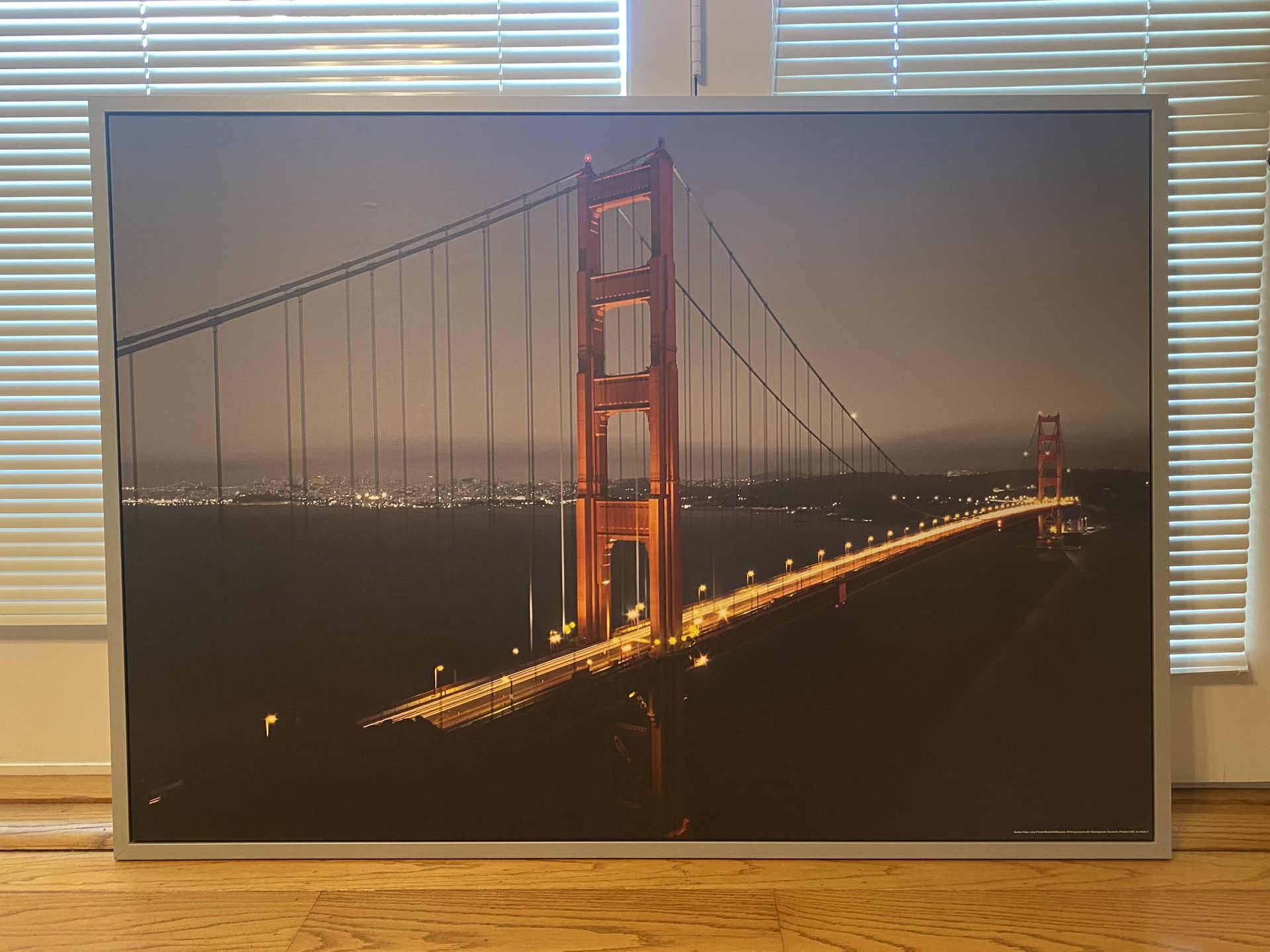 IKEA KLAMBY Golden Gate Bridge Framed Picture (55.25” x 39.5”)