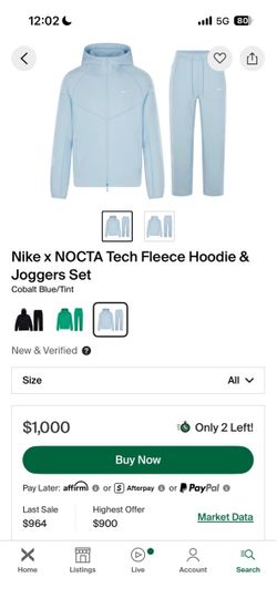 Blue Nike X Nocta tech