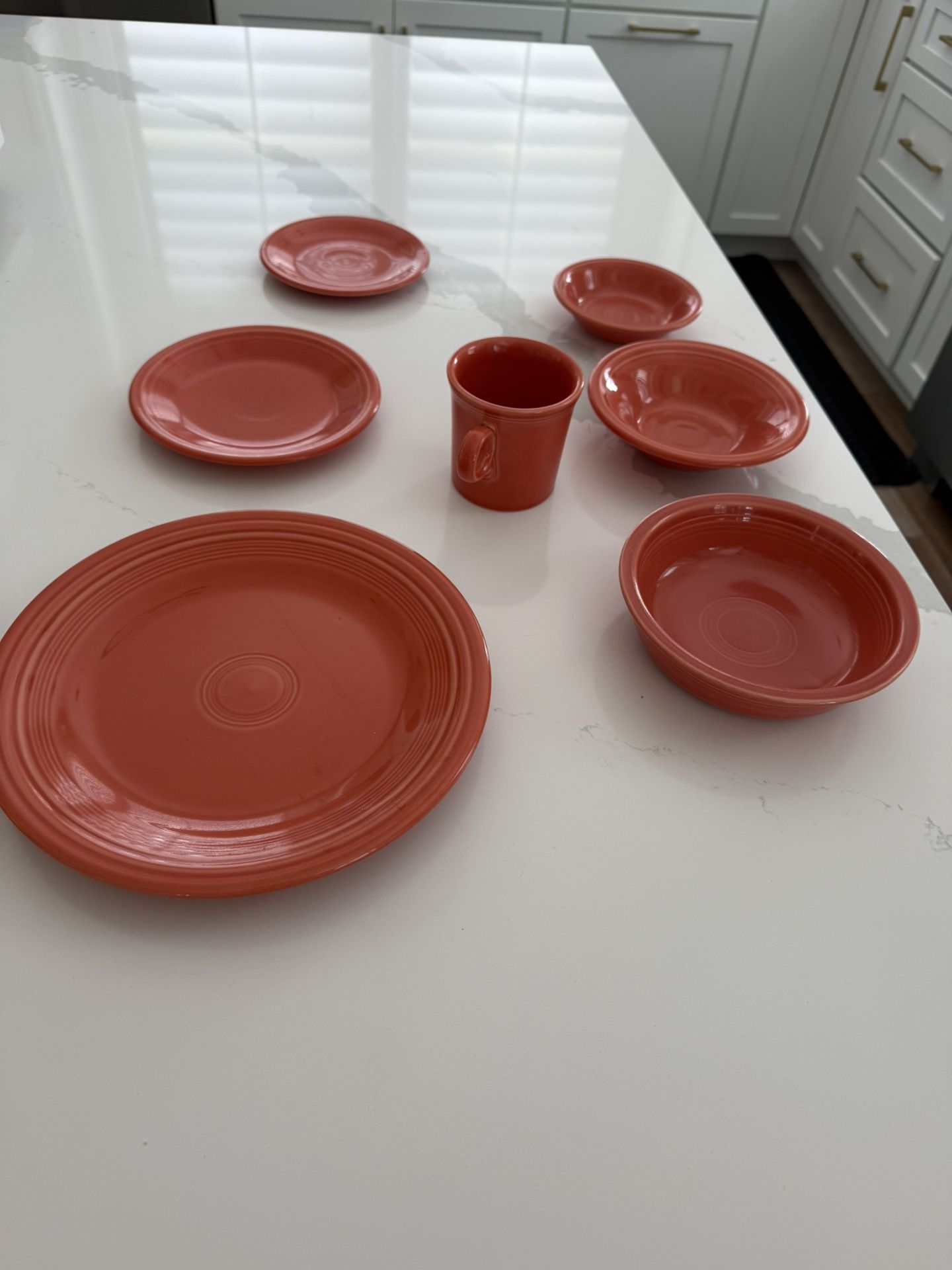 NEW 6 Place Settings Of 6 Pieces Of Fiesta Salmon 36 Pieces