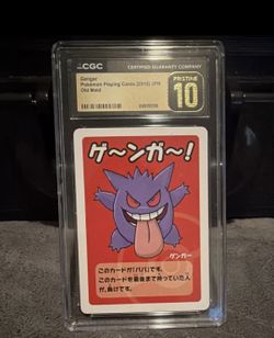 CGC Pristine 10 Gengar 2019 Pokemon Playing Cards Old Maid Regular JPN