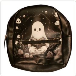 mini black backpack ghost purse  