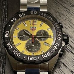New Tag Heuer Formula 1 Quartz Chronograph Yellow Men's Watch CAZ101AM.BA0842