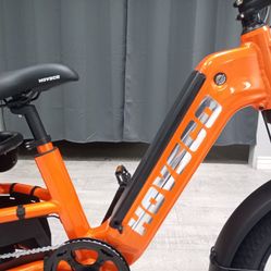 Family Ready Cargo Orange Electric Bike 