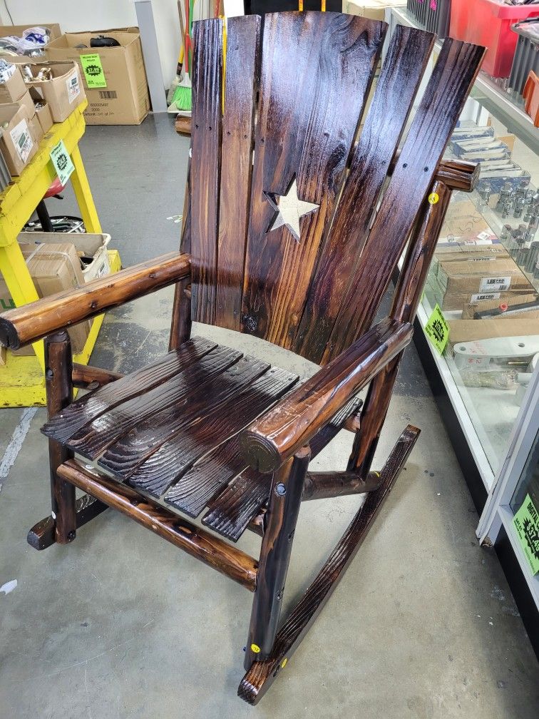 Rocking Chair Charlog with Star Cut Out 93605