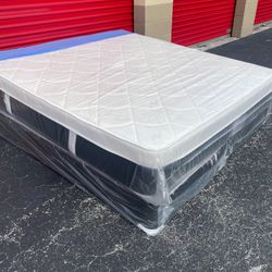 NEW Mattress King Size Plush Pillowtop With Box Spring // Offer  🚚