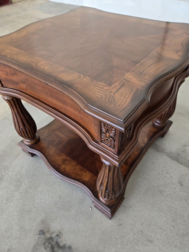 Wood End Side Table