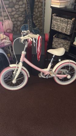 Bicicleta para Niña Ninebot 14" Rosa Pastel - Llantas Blancas con Rosa - Buen Estado con rueditas