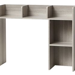 GlossyEnd Sturdy and Elegant Wood Dorm Desk Bookshelf Organizer