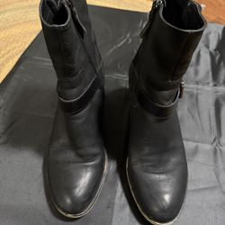 Franco Sarto Women’s Buckle Leather Boots