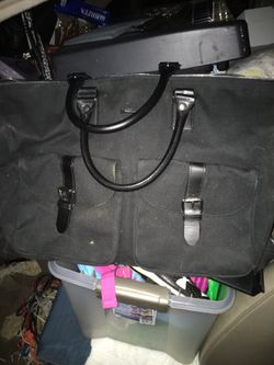 Large leather tote bag with zippers in storage only $20 firm