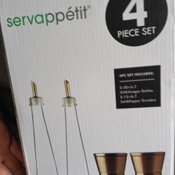 Salt Pepper And 2 Oil Bottles